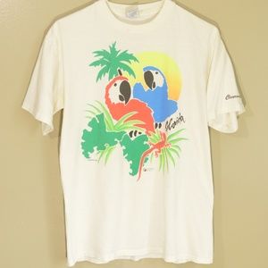 80s Parrots Florida Birds of Paradise Tourist VTG